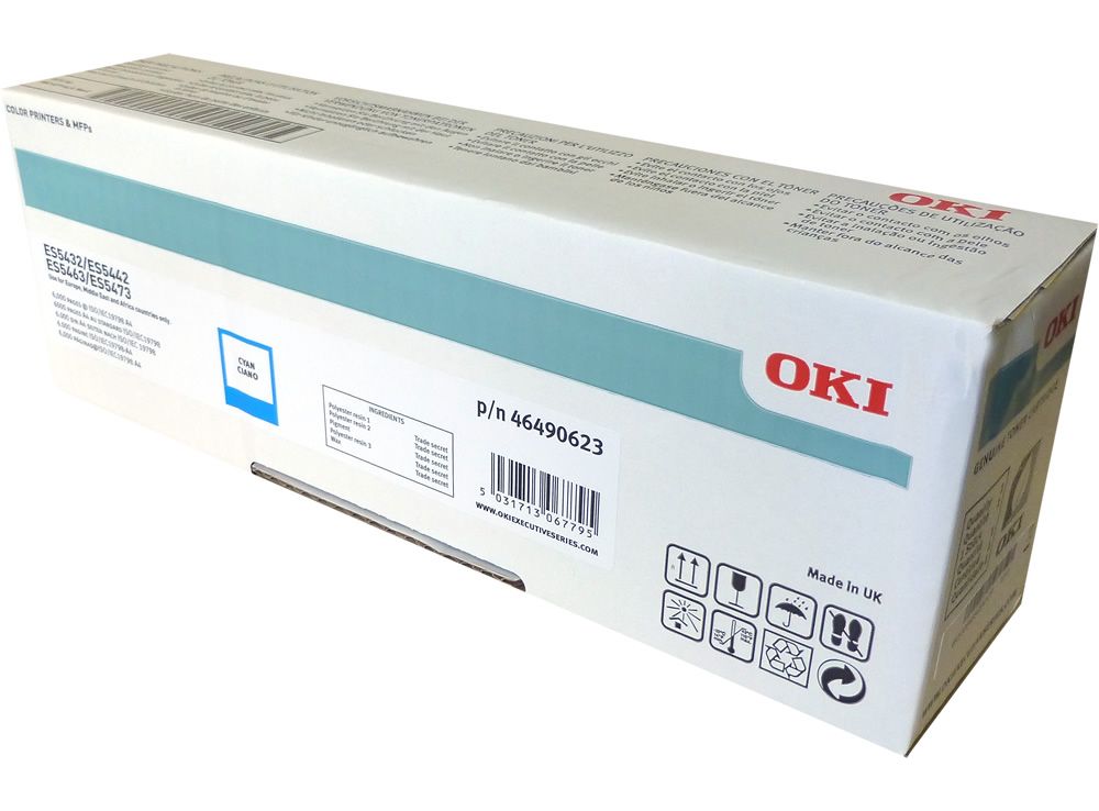 46490623 - Oki original cyan toner cartridge - Growthgen Solutions